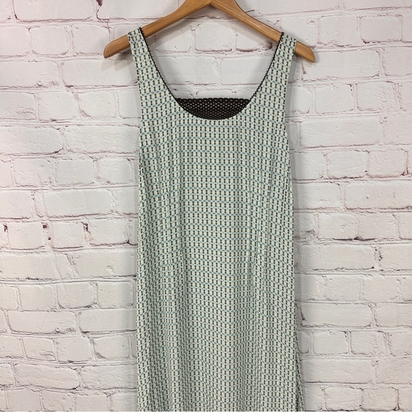 J Jill dress summer midi length size medium sleeveless flowy neutral coverup - Picture 13 of 13
